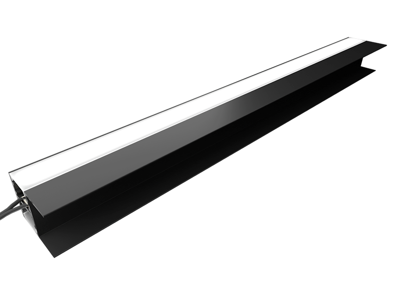 Светильник светодиодный для мебельных полок LEDUA N38-800 800 мм 12V 10,4W 6000K Белый свет/Черный корпус/Черный провод 2 м (9457)