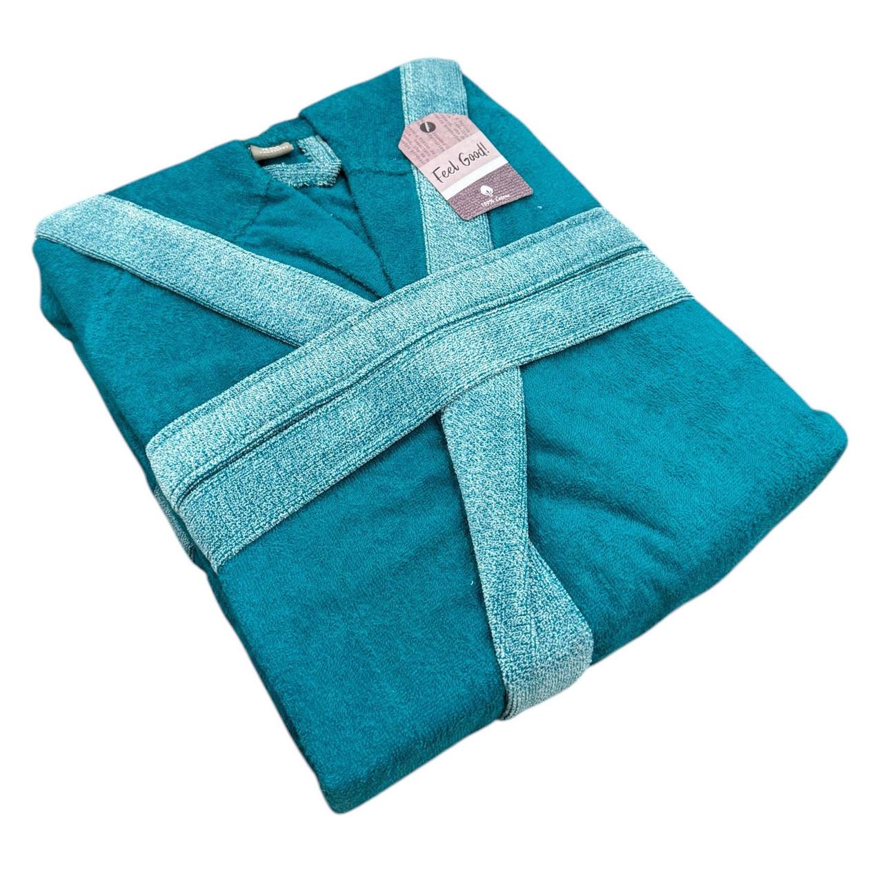 Халат махровый PHP Joy Melange Turchese Light XL Бирюзовый