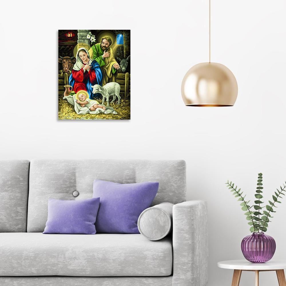 Алмазна мозаїка SHLab Народження Ісуса вишивка камінням DIY-SP103 40x50 см повна викладка (29838) - фото 5 Алмазна мозаїка SHLab Народження Ісуса вишивка камінням DIY-SP103 40x50 см повна викладка (29838) - фото 5