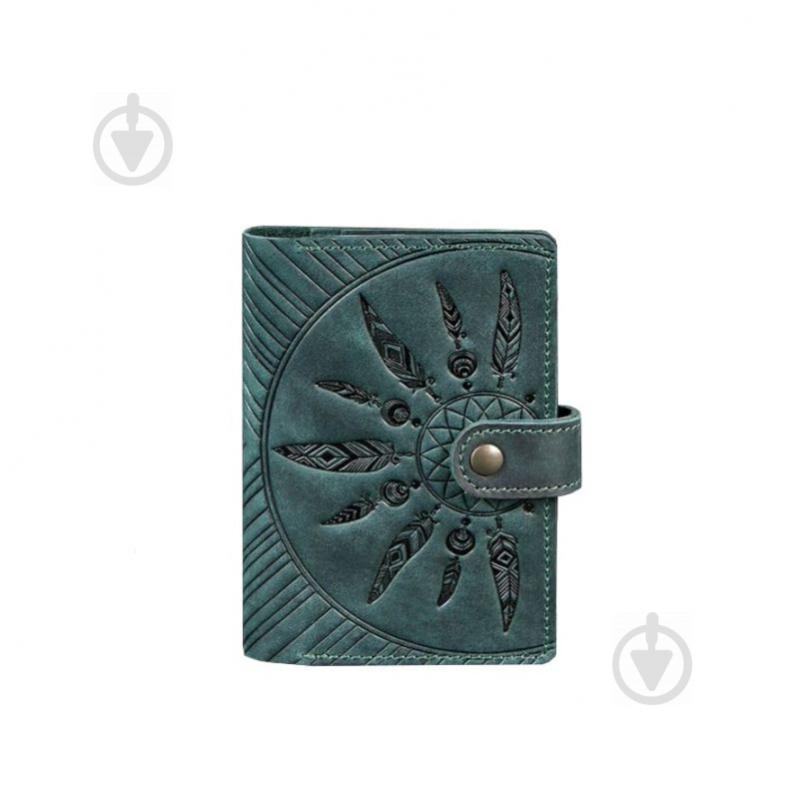 Жіноча шкіряна обкладинка для паспорта BlankNote 3.0 Інді Зелена (BN-OP-3-iz-ls)