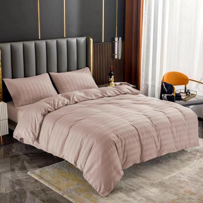 Комплект постельного белья Cotton home Colorful Home полуторный Страйп-сатин ХТ-15-24 Пудровый (DR010253)