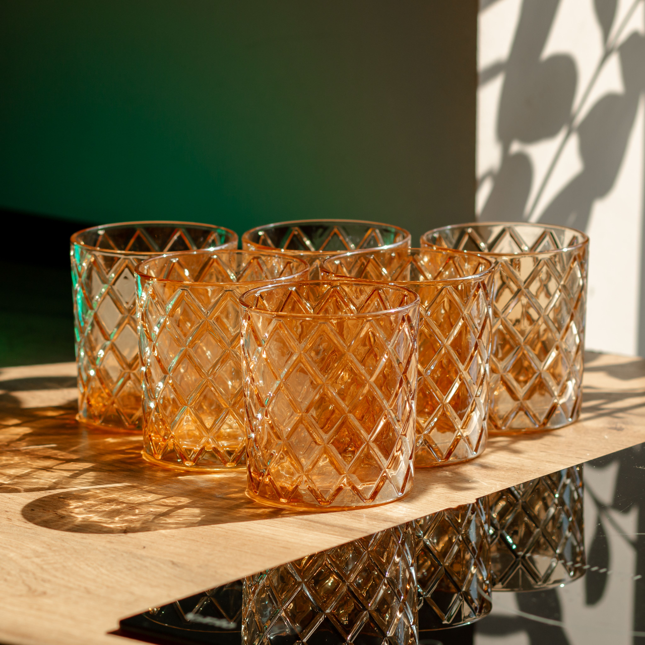 Набор стаканов для виски HP-19-11GLASS 6 шт. 320 мл Золотой (A-034191) - фото 4