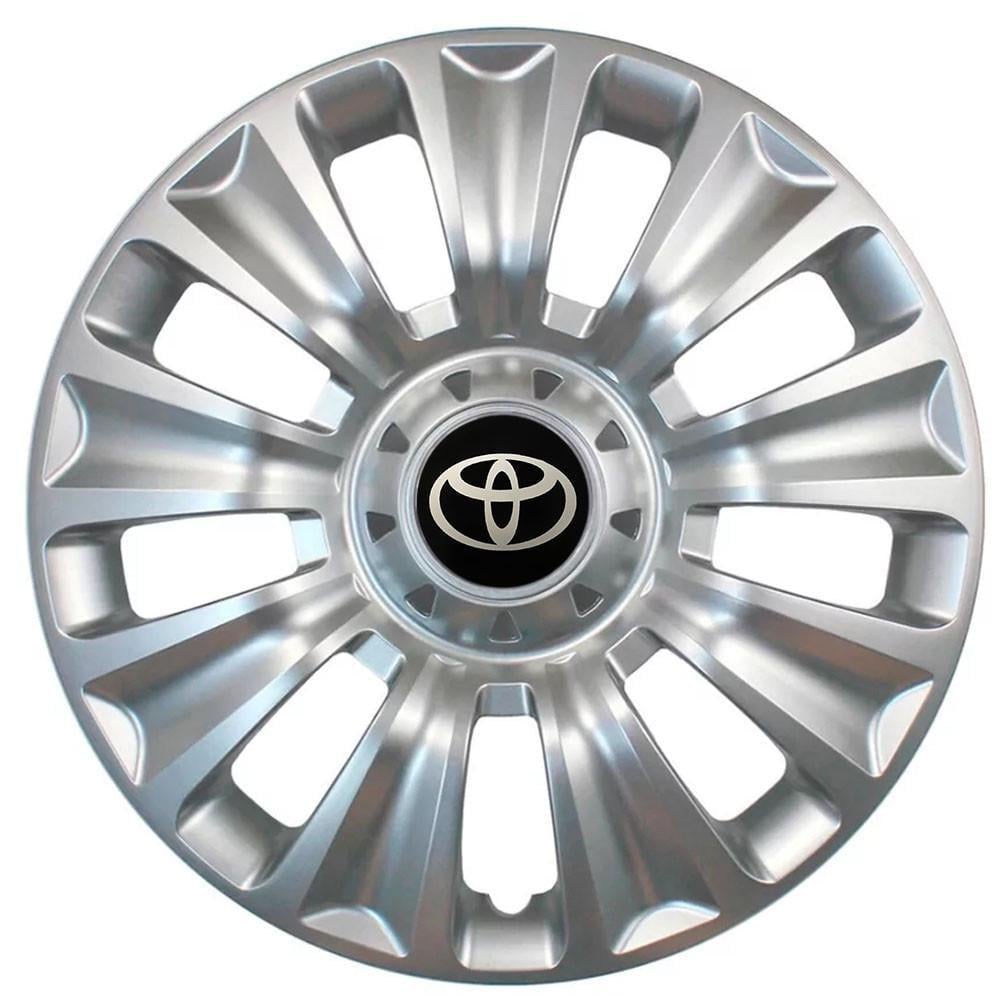 Колпаки SJS 424 с логотипом Toyota R16 4 шт. Серебряный