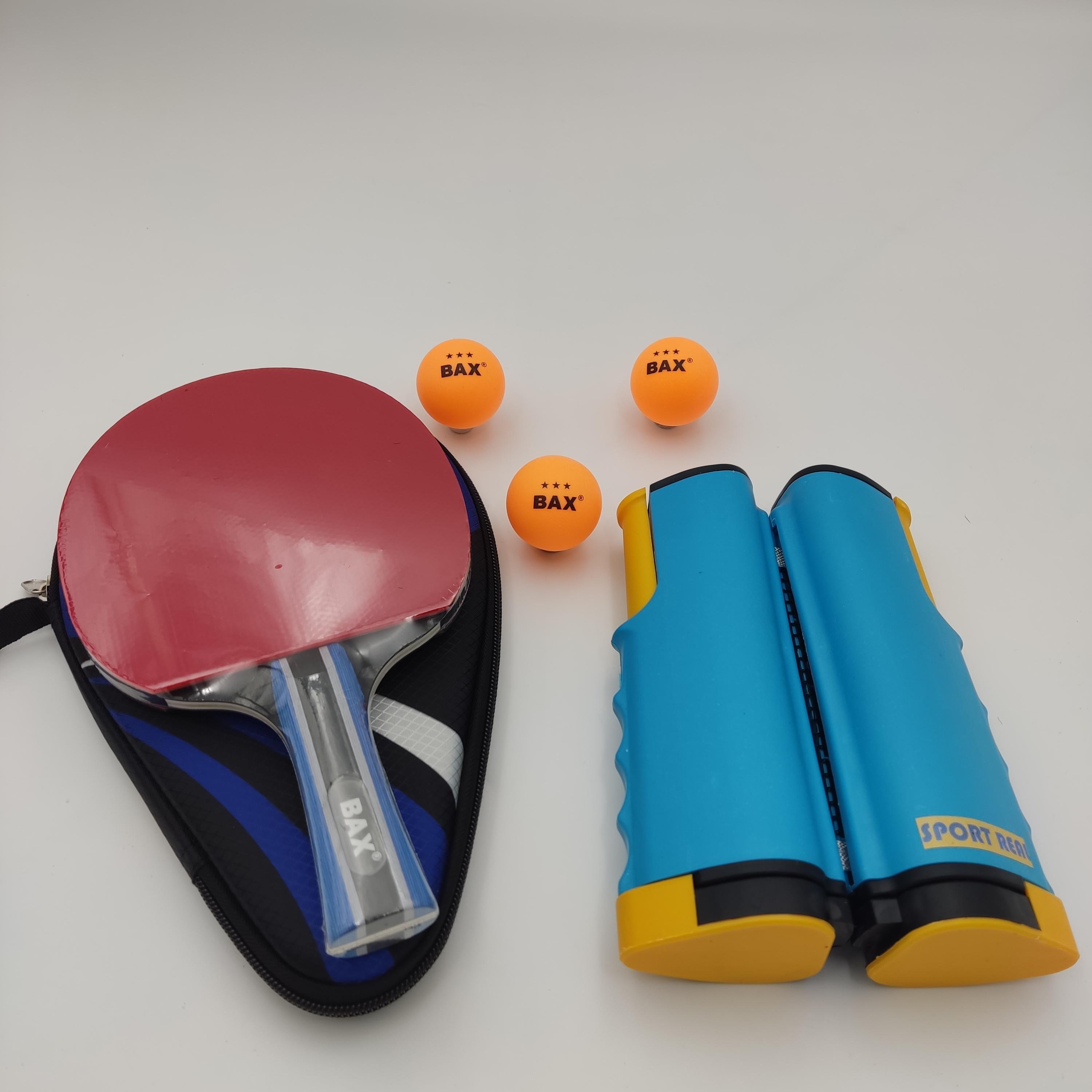 Ракетка для настільного тенісу Bax у чохлі з сіткою та м'ячиками 3 шт. (151311+151301+151312)