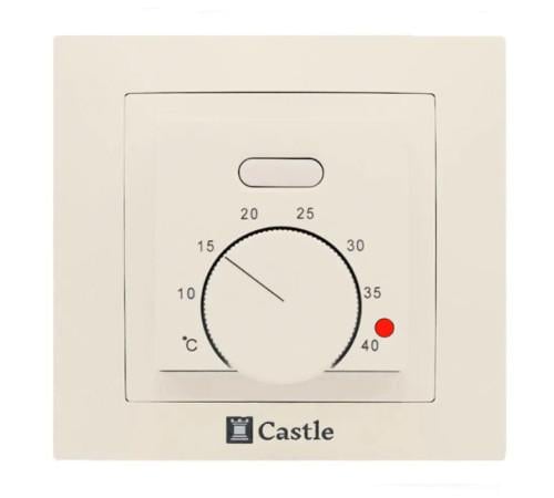 Терморегулятор механічний Castle AC308H Слонова кістка