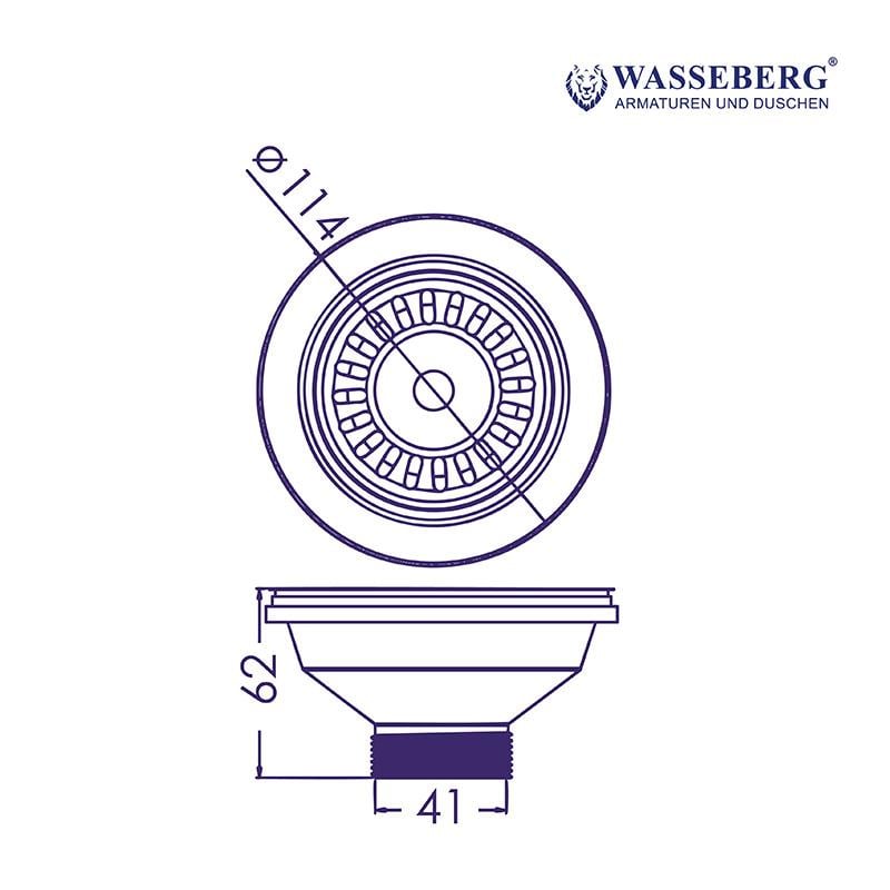 Випуск для сифона Wasseberg 1040 - фото 2