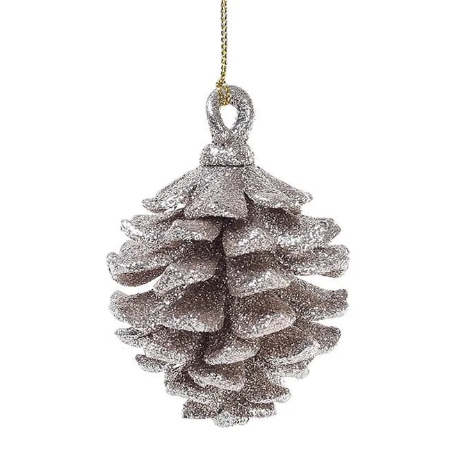 Підвіска новорічна Flora Шишка Шампань (12257)