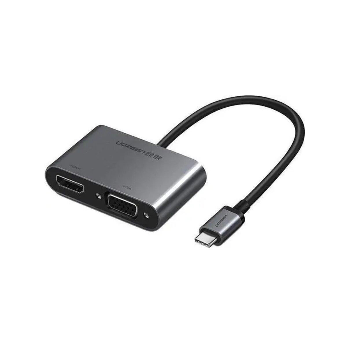 Переходник UGREEN CM162 USB-C к HDMI и VGA (611055)