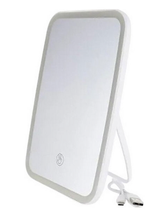 Зеркало для макияжа с LED подсветкой настольное одностороннее Белый (29690855) - фото 6 Зеркало для макияжа с LED подсветкой настольное одностороннее Белый (29690855) - фото 6