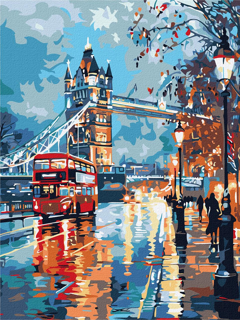 Картина по номерам Ideyka Дождливый мечтательный Лондон 30х40 см (2904697879)