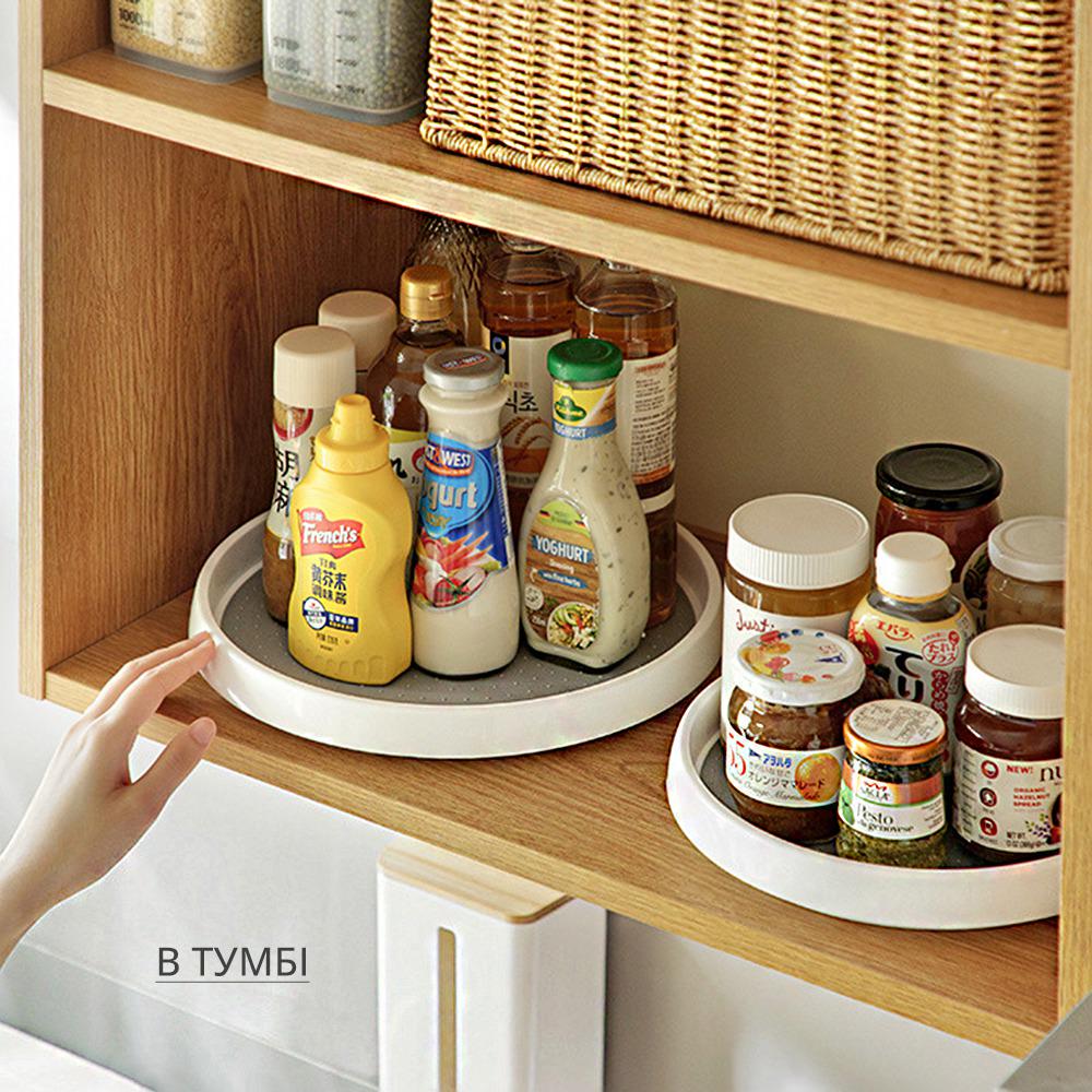 Полка-органайзер для специй кухонная поворотная 25 см (12597075) - фото 6