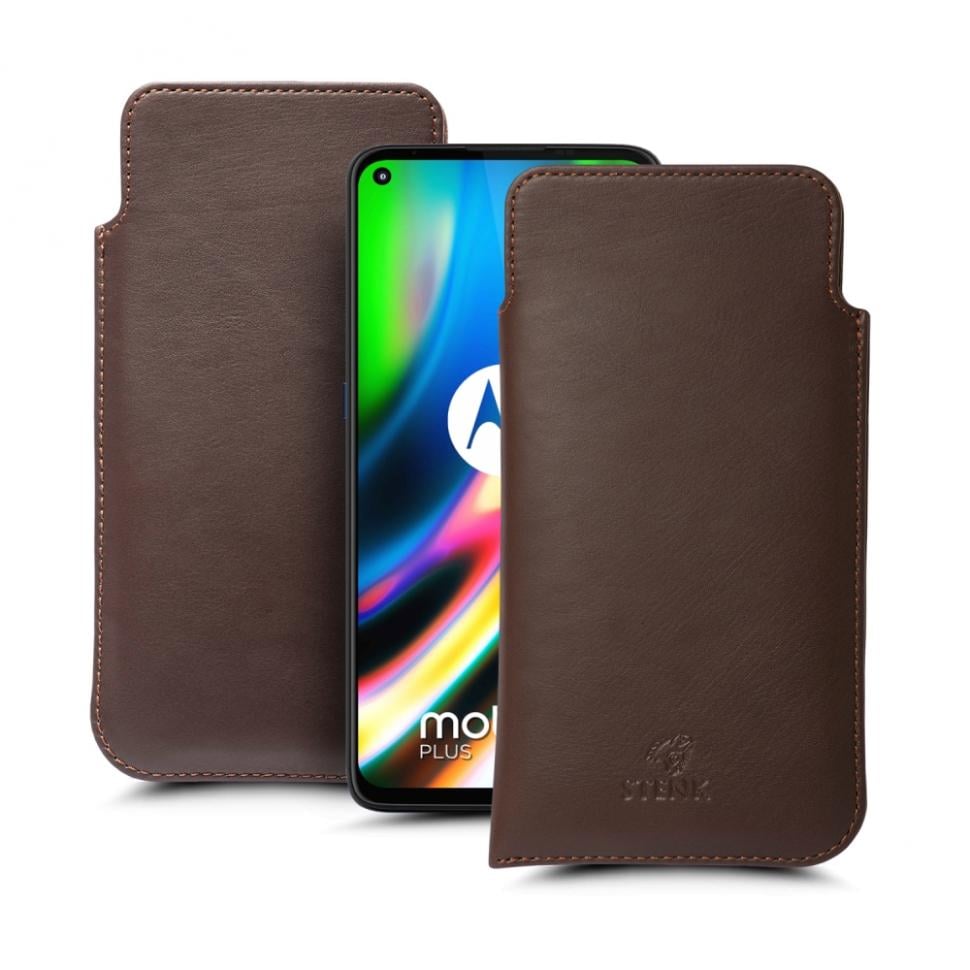 Футляр Stenk Elegance для Motorola Moto G9 Plus Коричневый (69697)