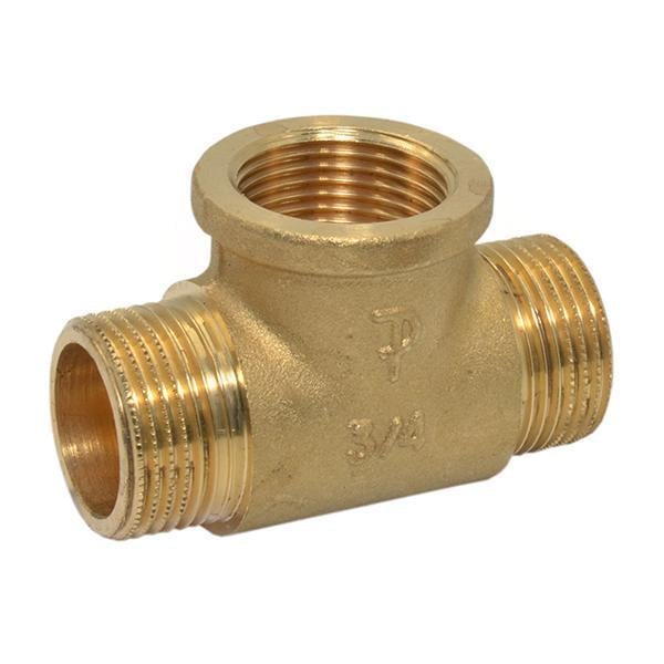 Тройник латунный Pattaroni 3/4" наружная-внутренняя-наружная резьба (F140R002)