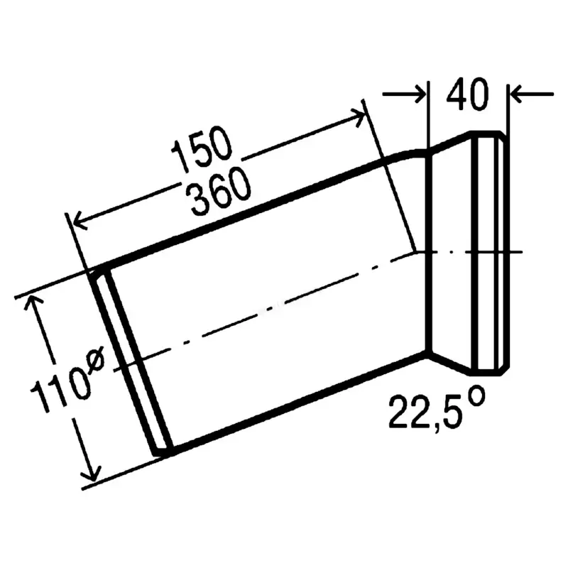 Коліно для унітазу Viega 101855 22,5° пластик Ø 110 (GSR-000000564) - фото 2