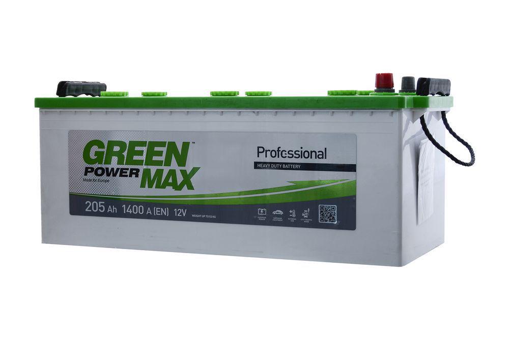 Аккумулятор автомобильный Green Power MAX 1400 A EN 6СТ-205 Ah (30019)