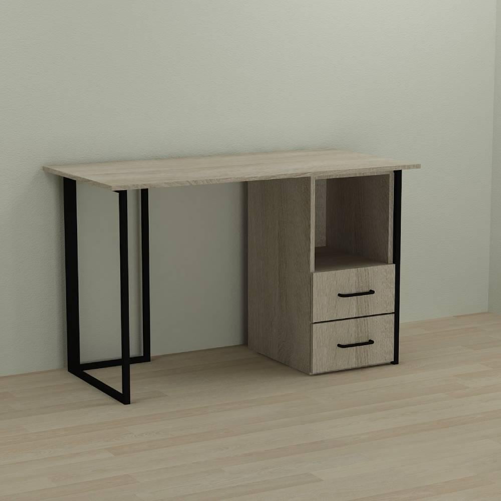 Компьютерный стол Ferrum-decor Отто ДСП 16 мм 75x140x60 см Черный/Дуб Сонома (FRD-103582)