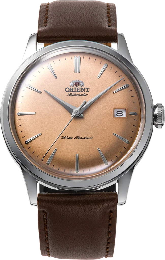 Мужские наручные часы Orient Bambino Version 7 LE RA-AC0M15Y30B со стальным корпусом WR 30 м Коричневый (3124939560) Мужские наручные часы Orient Bambino Version 7 LE RA-AC0M15Y30B со стальным корпусом WR 30 м Коричневый (3124939560)