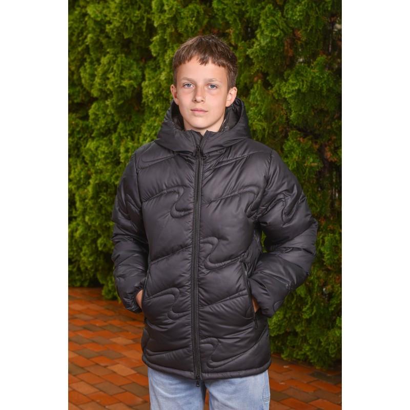 Пуховик детский зимний Волна лебединый пух 134 см Черный (2713424102) Пуховик детский зимний Волна лебединый пух 134 см Черный (2713424102)