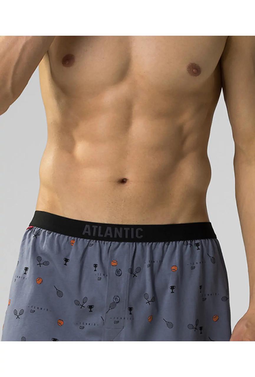 Набор трусов-боксеров Atlantic 2MBX-052 хлопковых 2 шт. M Голубой/Черный (25211213) - фото 4