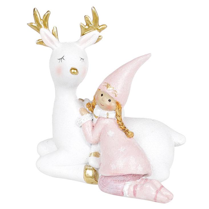 Декоративная статуэтка Девочка с оленем BonaDi (823-007)