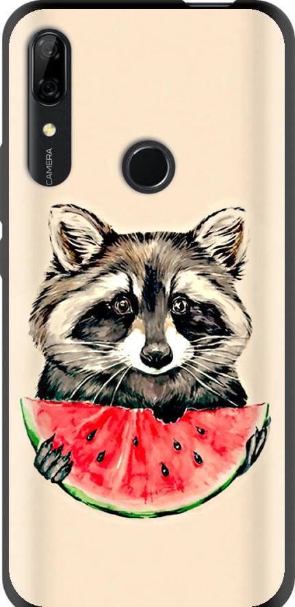 Чехол на Huawei Y9 Prime 2019 Енотик с арбузом (4605b-1736-42517)