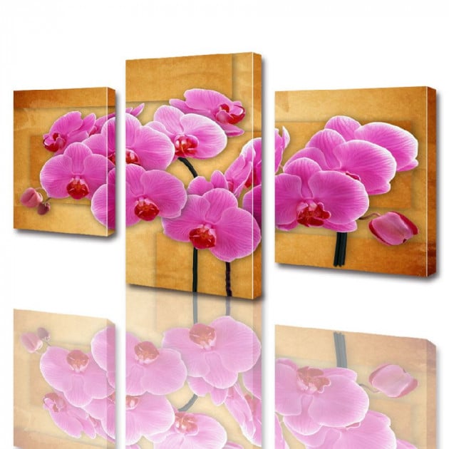 Картина модульная ArtStar Розовая орхидея ADFL0004 120х180 см 3 части