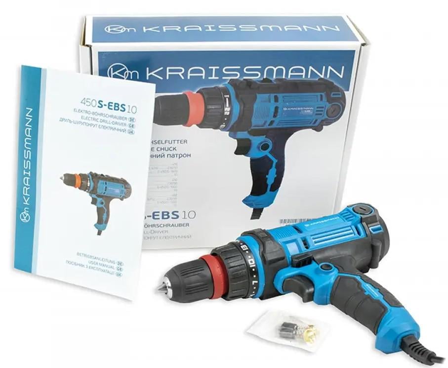 Шуруповерт мережевий Kraissmann 450 S-EBS 10 DFR (46104126) - фото 3