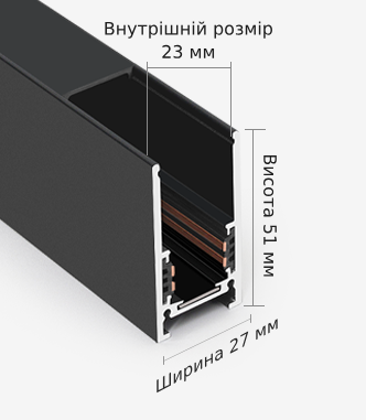 Магнитный трековый шинопровод Oledim OL11 48V накладной 1 м Черный - фото 2