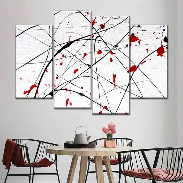 Модульная картина KIL Art Пятна краски из четырех частей 129x90 см (M4_L_28)