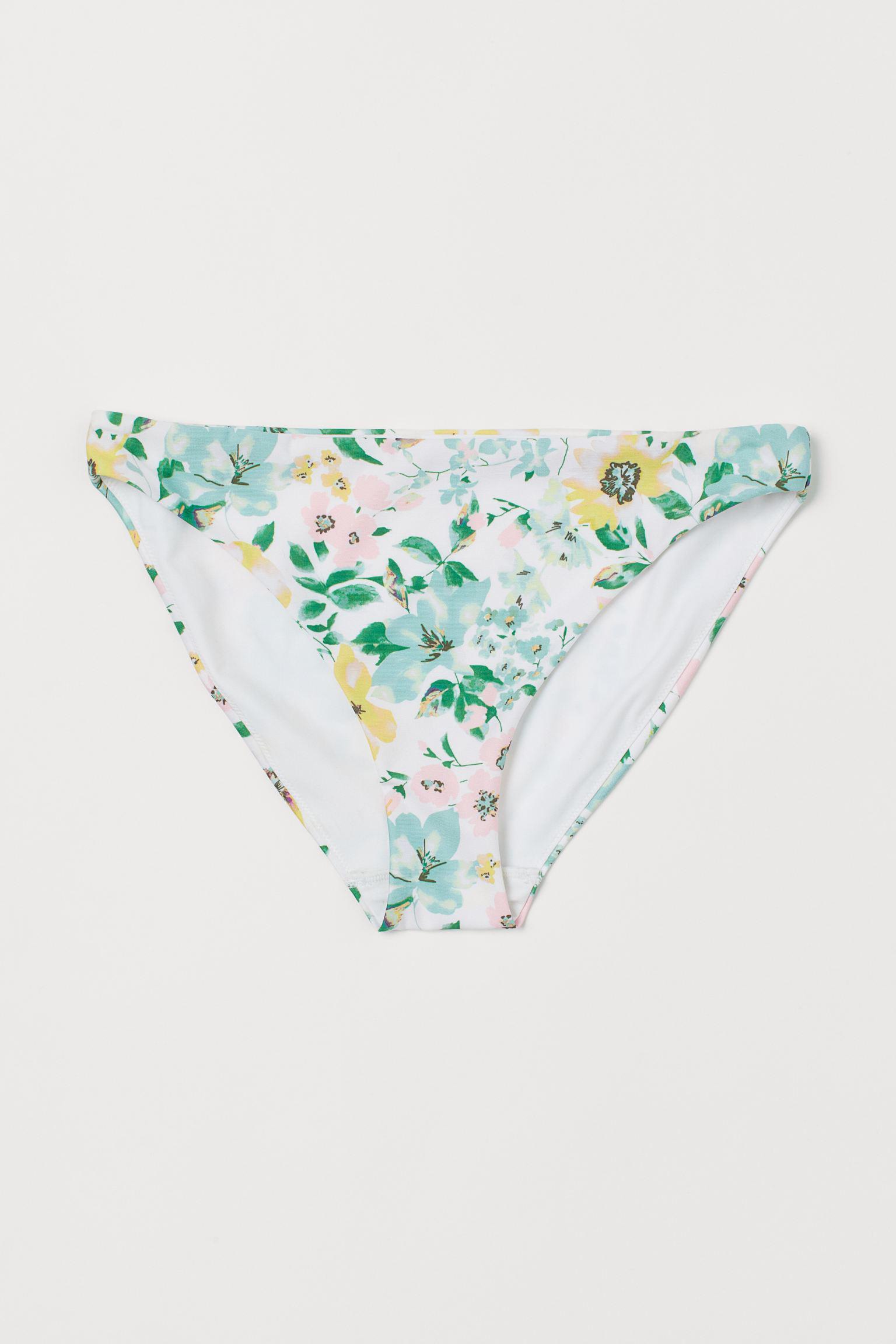 Трусики купальные H&M Цветочки р. 38 Белый (5035995801)