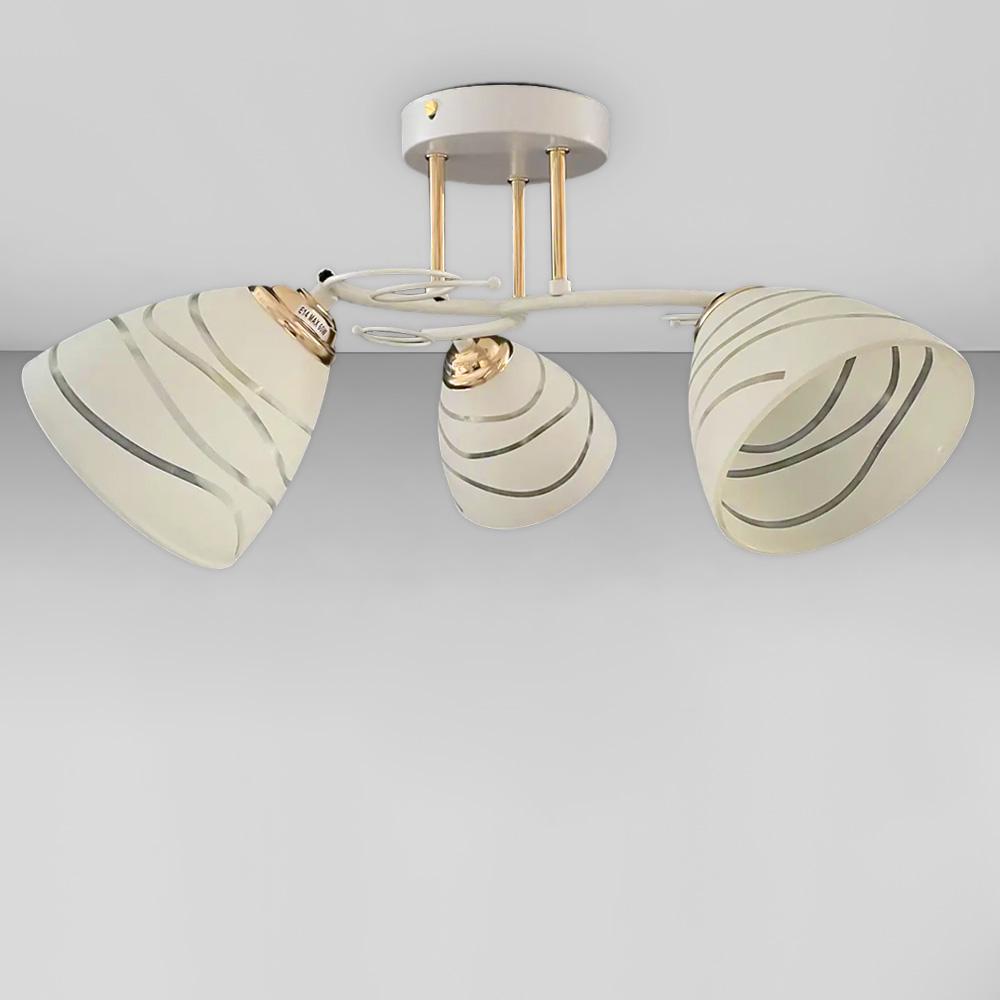 Люстра потолочная Light House SZ-18485/3 WT-FGD 510х240 мм E14 Белый/Золотистый