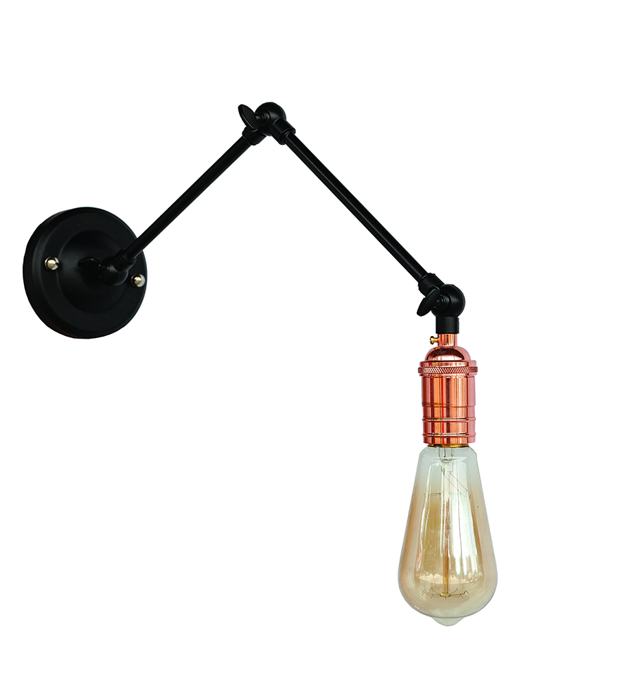 Бра Levistella Lofty большое с патроном AMP17 Черный/Розовое золото (1963530822)