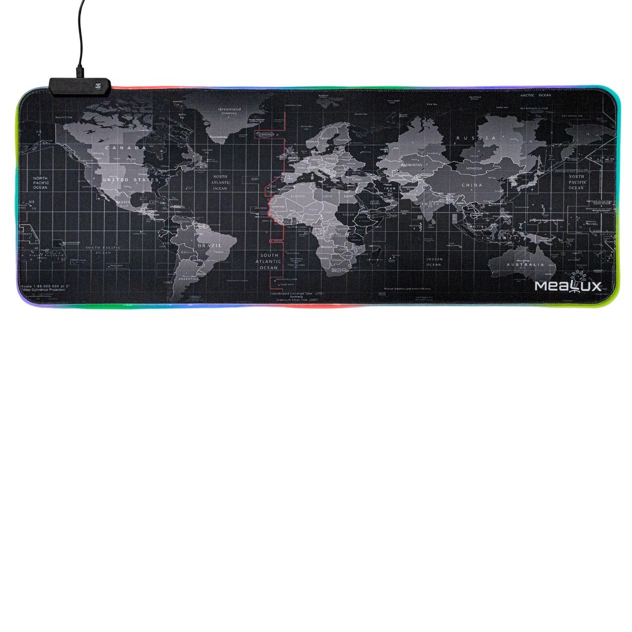 Килимок для миші Mealux RGB V02 з підсвіткою ігровий 800x300x4 мм Black