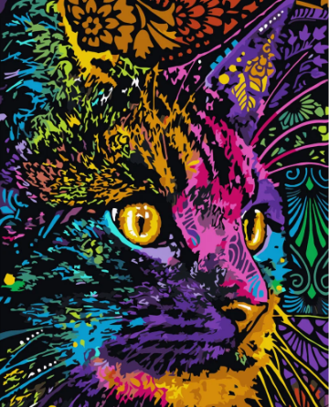 Картина по номерам Strateg Разноцветный усач 40x50 см (VA-3591)