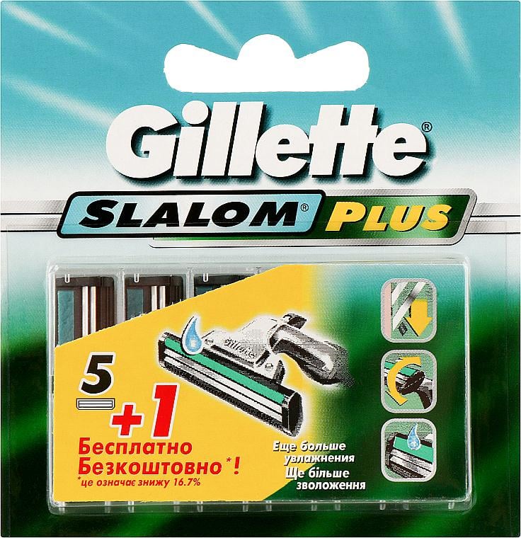 Картриджі змінні для гоління чоловічі Gillette Slalom Plus 6 шт.