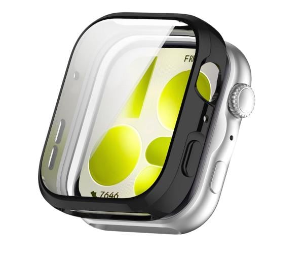Чехол силиконовый Huawei Watch Fit 5 с защитой на экран Черный