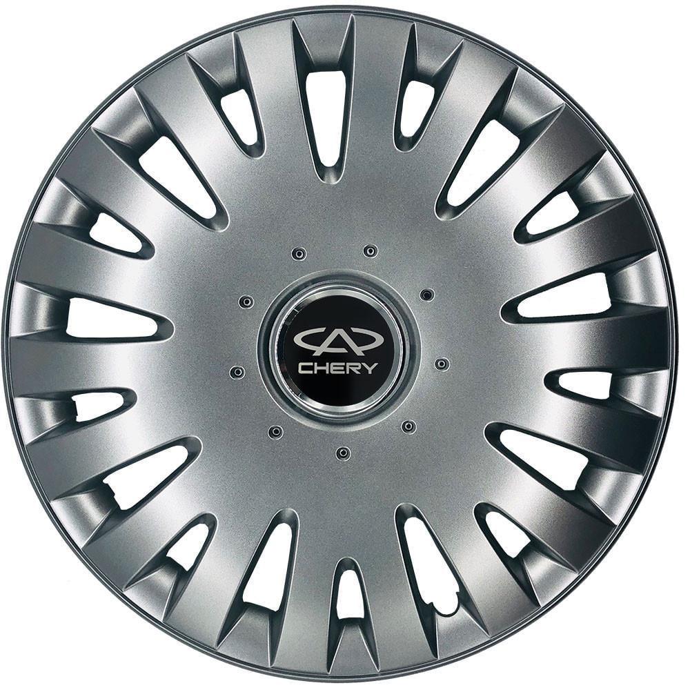Колпаки SJS 211 с логотипом Chery 4 шт. R14 Серебряный (2654556690)