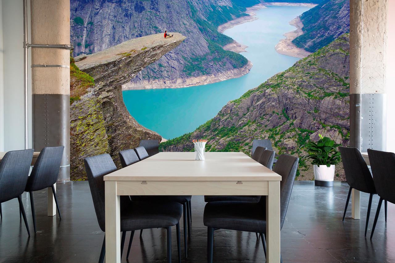 Фотообои флизелиновые для спальни/зала/кухни моющиеся Река в горах Фотообои флизелиновые для спальни/зала/кухни моющиеся Река в горах