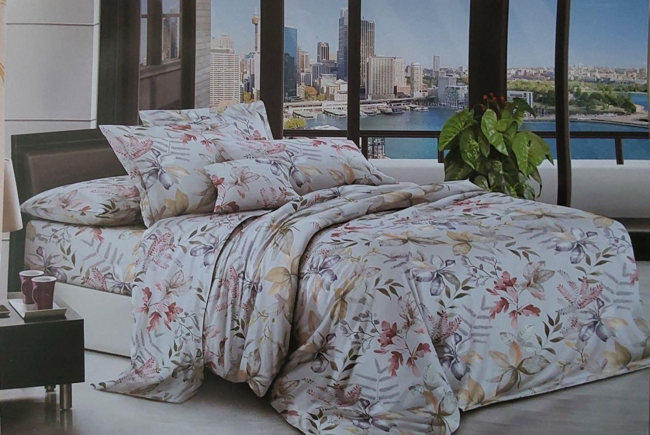 Простыня Листья полиэстер евро 220x215 см (2601808657)