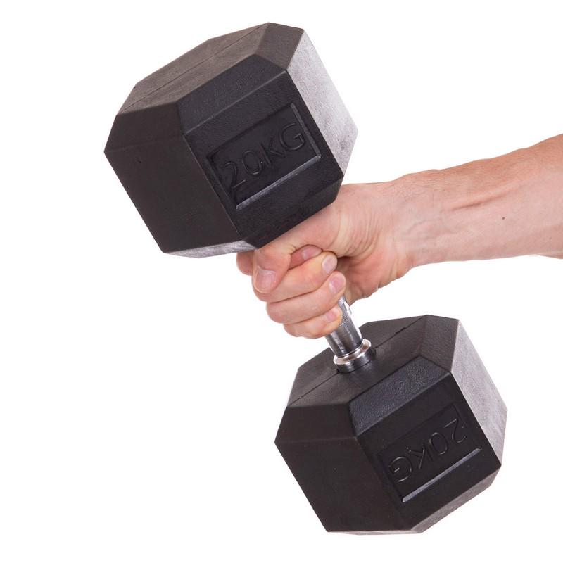 Гантель цільна LN-1205 шестигранна 175 кг Срібний (56508164) - фото 4 Гантель цільна LN-1205 шестигранна 175 кг Срібний (56508164) - фото 4