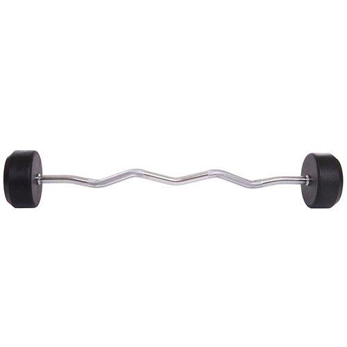 Штанга фіксована вигнута Rubber Coated Barbell Zelart TA-2687 35 кг Чорний (58363067) - фото 2