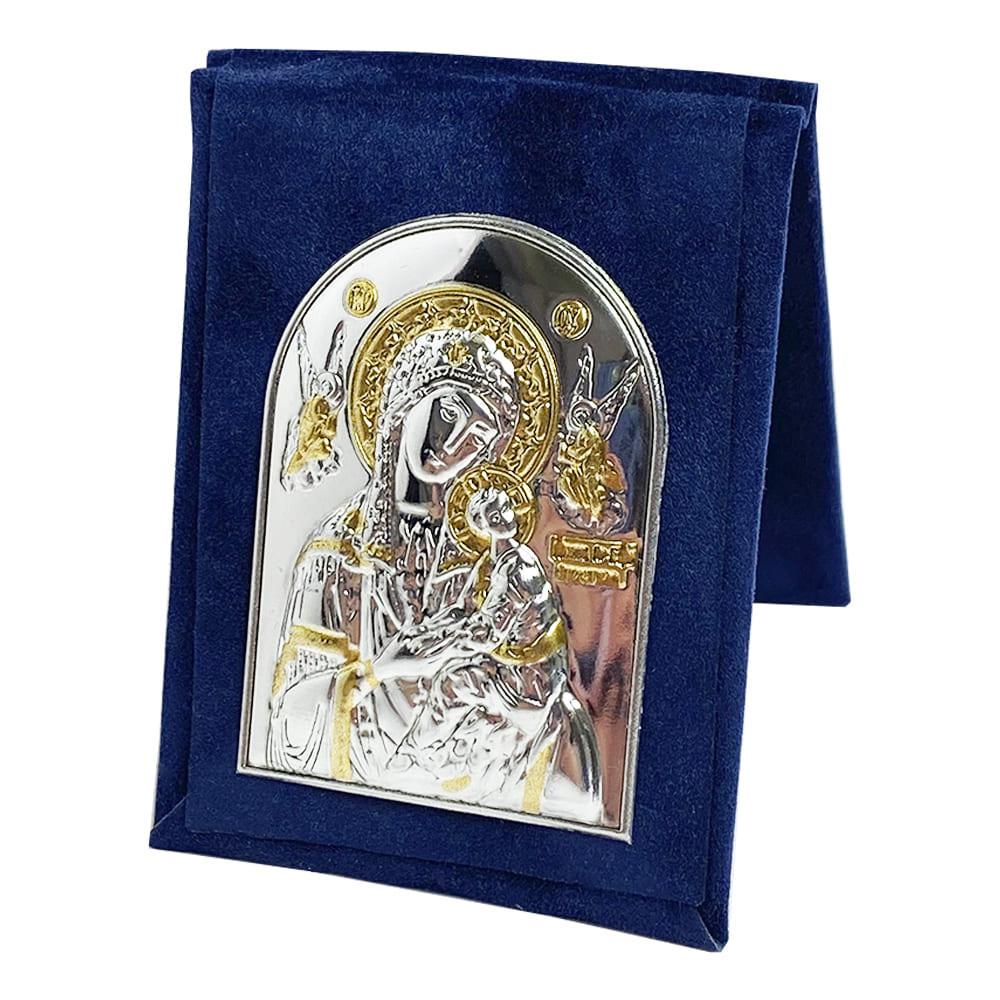 Ікона Богородиця Страсна кишенькова 8х5,5 см (EP1-008WBG/P)