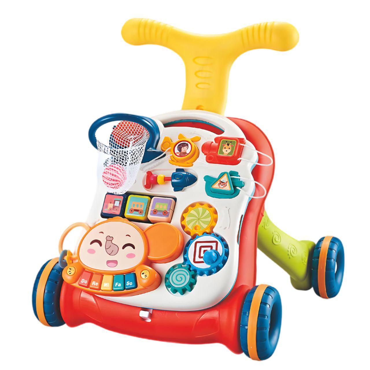Ходунки-каталка детские Limo Toy HB 0048 2в1 из пластика с игровой панелью 44х40х44 см Красный (150-7-HB 0048)