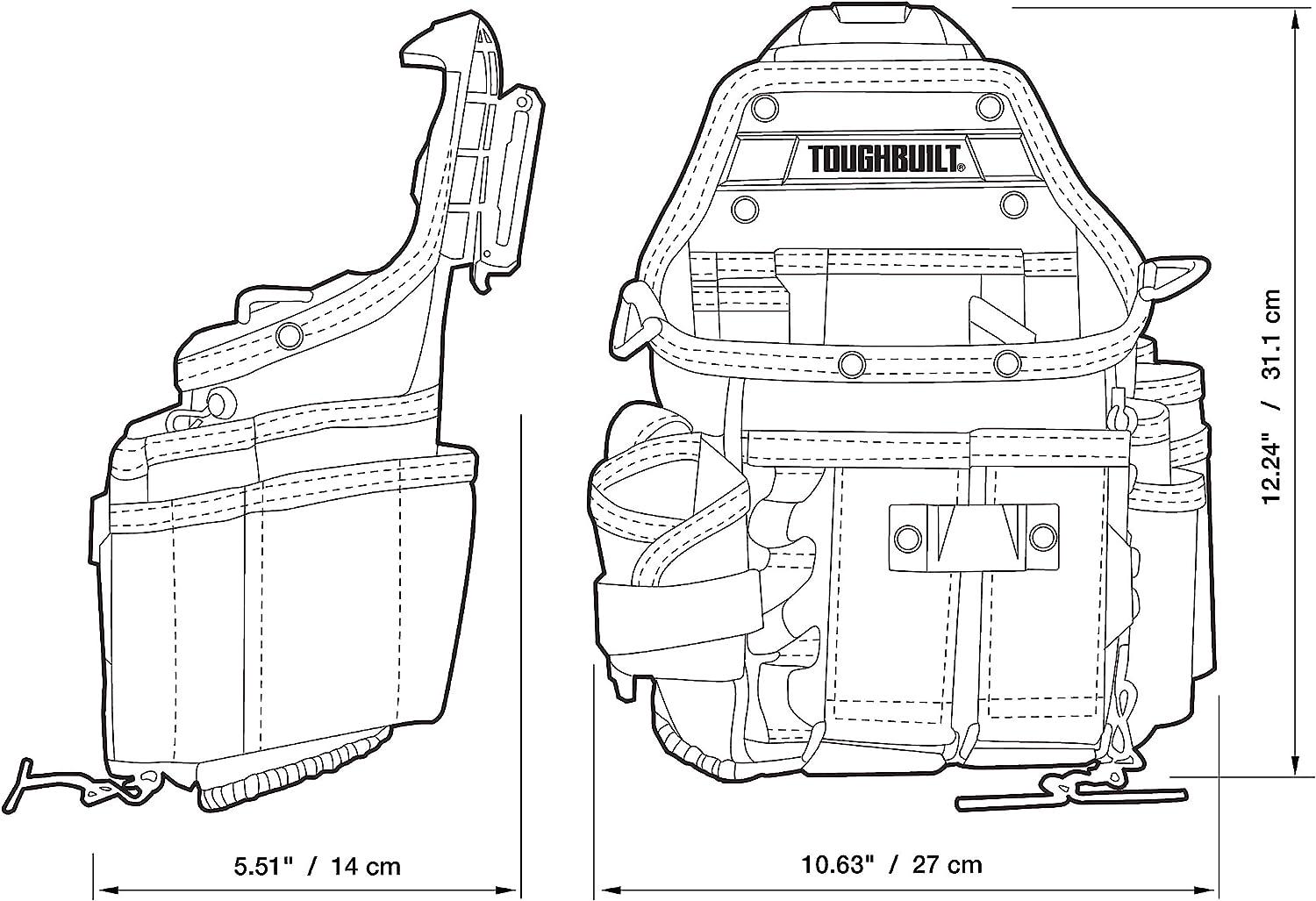 Сумка электрика ToughBuilt Journeyman Electrician с плечевым ремнем (TB-CT-114-BEA) - фото 8