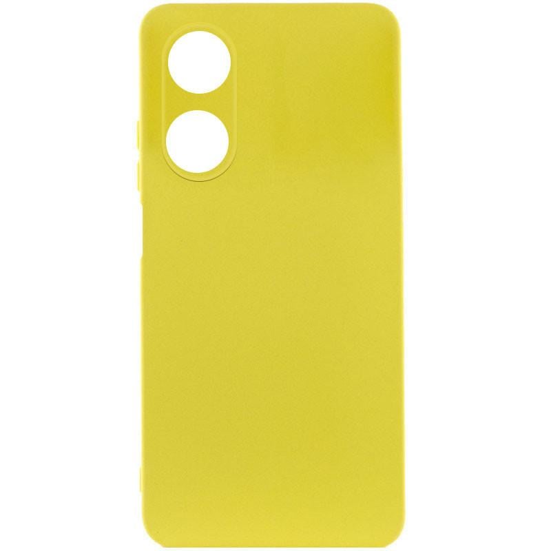 Противоударный чехол Silicone Cover Lakshmi Full Camera (A) для Oppo A38 / A18 Желтый / Flash