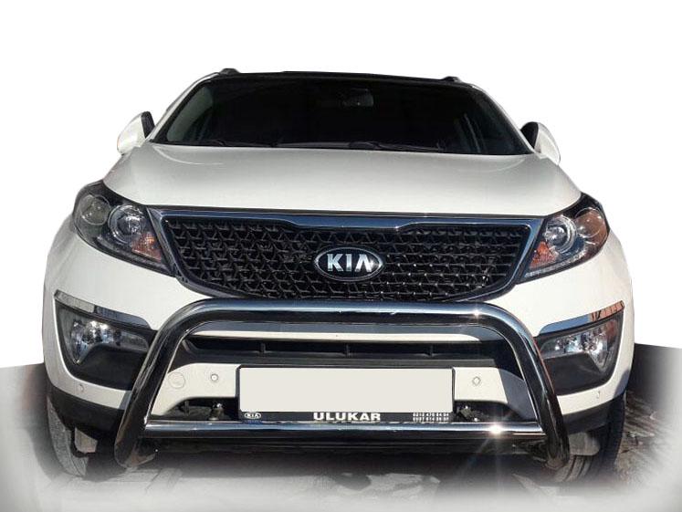 Кенгурятник WT005 CAN для Kia Sorento XM 2009-2014 гг. нержавеющая сталь Хром