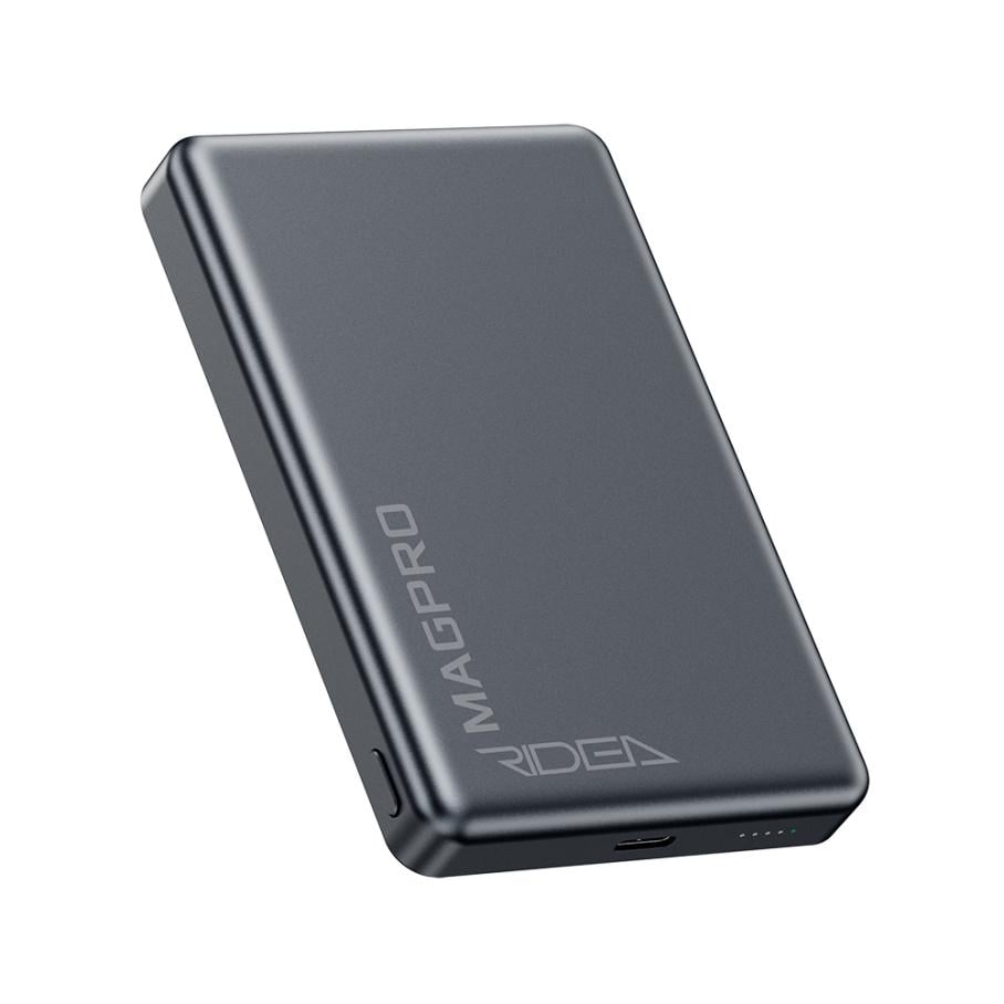 Повербанк Ridea RP-M10 MAGPRO 10000 мА/ч магнитный MagSafe Qi 15W PD/QC 20W алюминиевый корпус Gray (37693949)