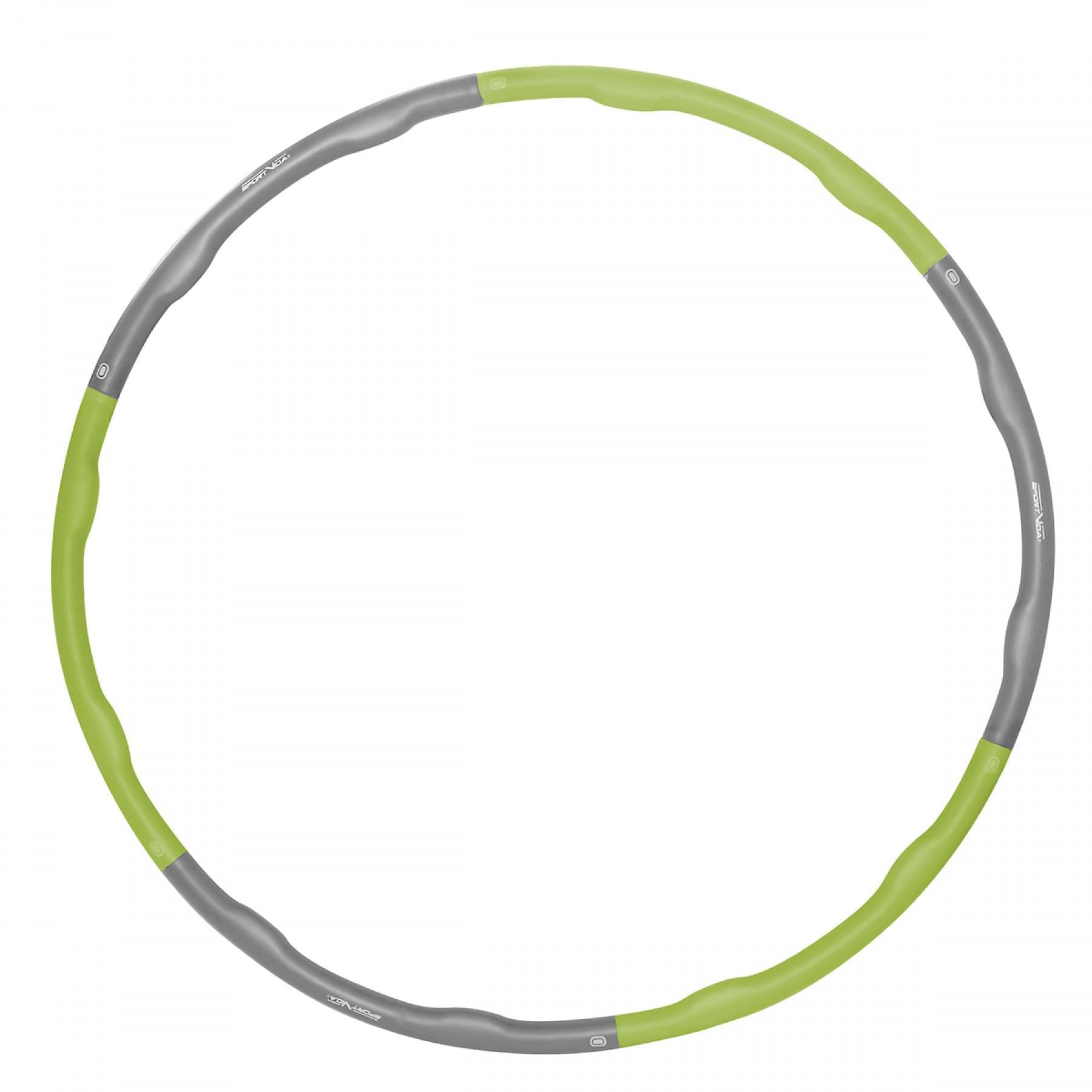 Обруч массажный SportVida SV-HK0339 Hula Hoop 100 см 1,2 кг Grey/Green (47116)