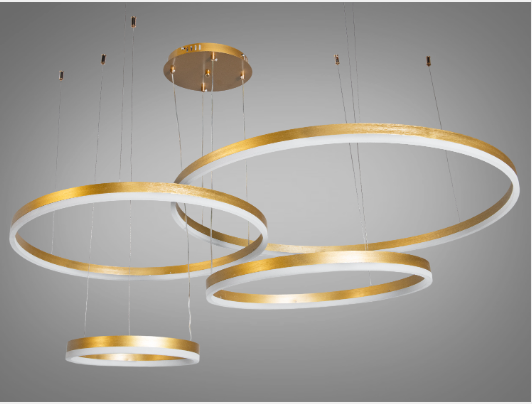 Люстра светодиодная Diasha 157 Вт на тросах 80/60/50/30 см с пультом Бронзовый (1029-800+600+500+300BR)