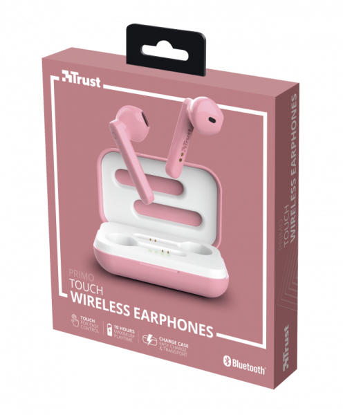 Наушники Trust Primo Touch True Wireless Mic Pink (23782) - фото 8